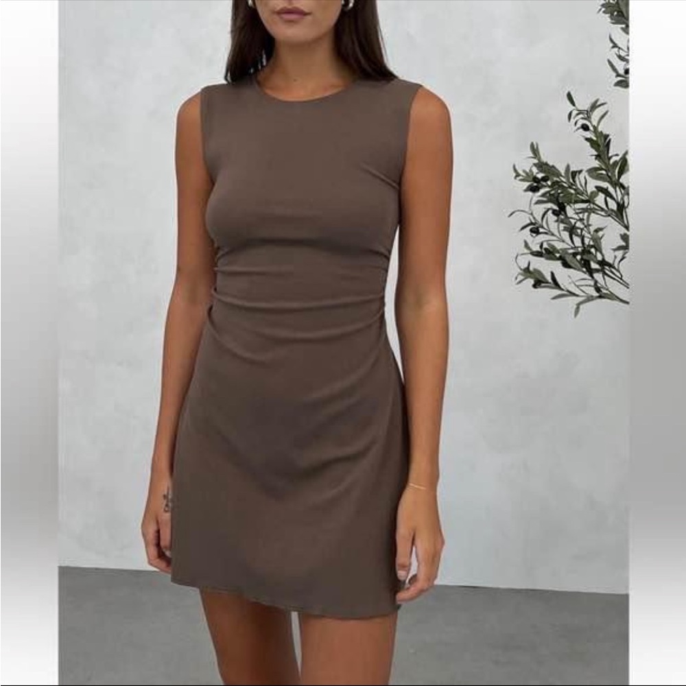 WeWoreWhat Ruched Muscle Tank Dress
